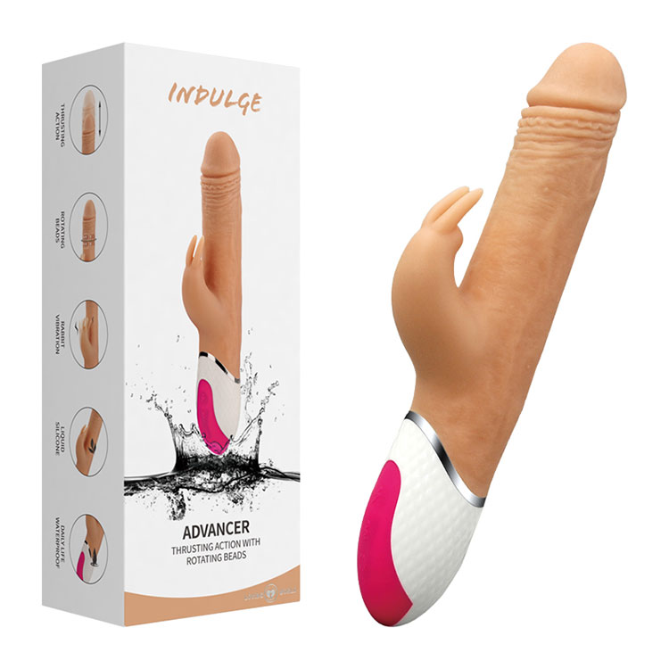 Manik-manik Realistis Rotating Thrusting Kelinci Vibrator